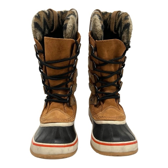 Sorel Joan of Arctic Chevron Knit Lace-Up Waterproof Winter Boots Women’s 6 - Picture 5 of 16